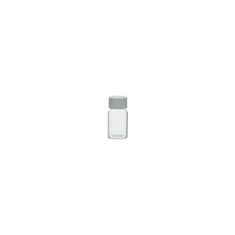 Fiala filettata trasparente in vetro (10 ml) con tappo